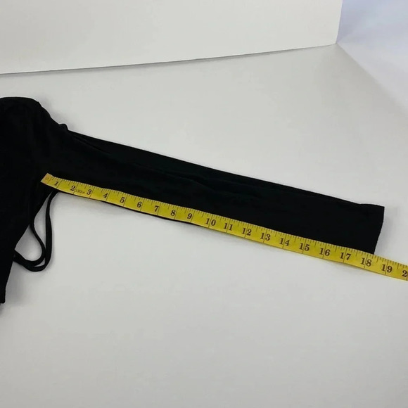 3/$15 Basic casual tie back long sleeve round neck scoop crop neck top small - Picture 12 of 13